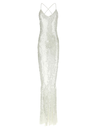 White Polyamide Long Dress