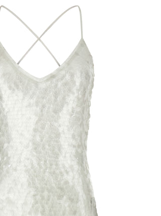 White Polyamide Long Dress