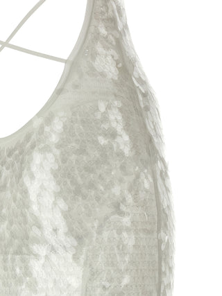 White Polyamide Long Dress