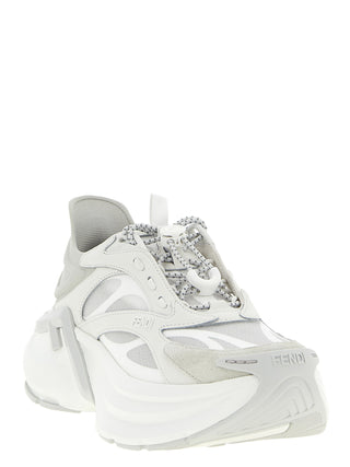 Gray Calfskin Athletic Sneakers