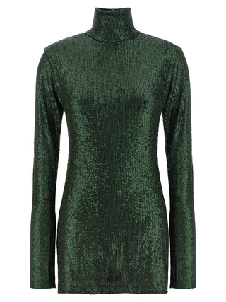 Bicolor Polyester Short Dress