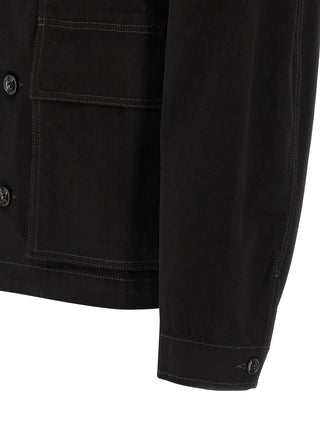 Black Cotton Denim Jacket