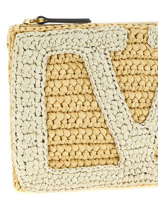 White Viscose Clutch Bag
