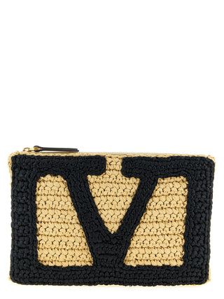 Black Viscose Clutch Bag