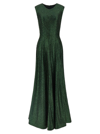 Bicolor Polyester Long Dress