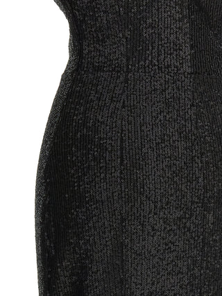 Black Polyester Long Dress