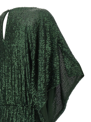 Bicolor Polyester Long Dress
