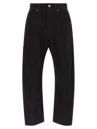 Black Cotton Relaxed Fit Jeans