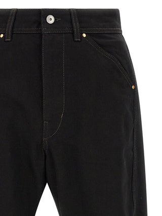 Black Cotton Relaxed Fit Jeans