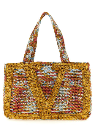 Multicolor Viscose Tote Bag