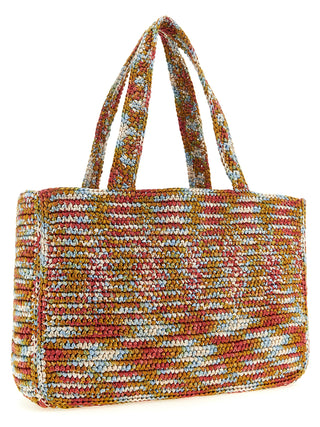 Multicolor Viscose Tote Bag