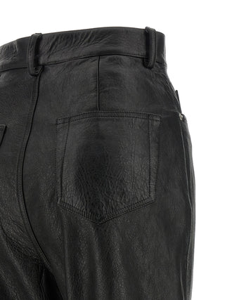Black Lamb Leather Pants