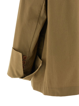 Blazer beige de algodón