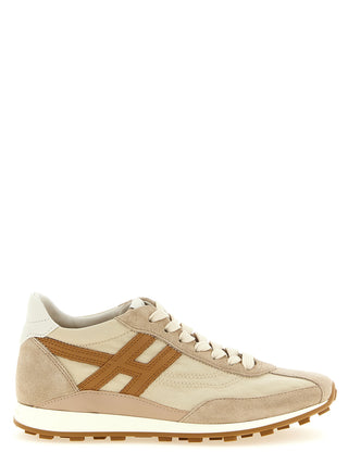 Beige Polyamide Athletic Sneakers