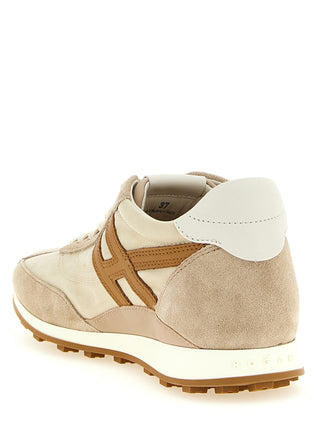 Beige Polyamide Athletic Sneakers