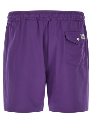 Purple Polyester Shorts