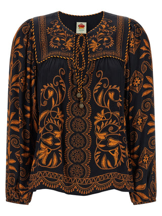 Multicolor Viscose Blouse