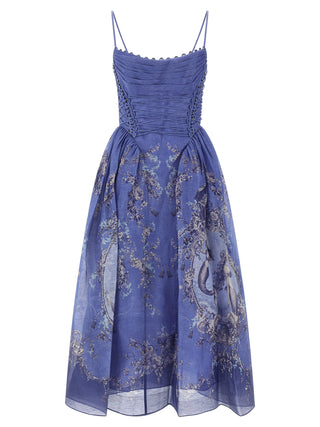 Blue Linen Long Dress
