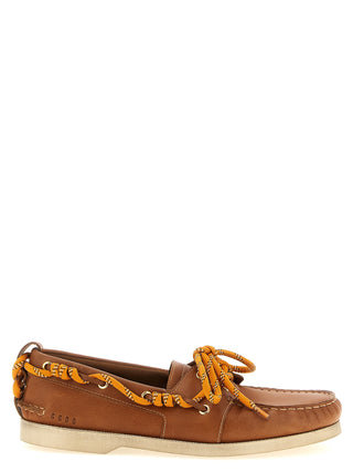 Brown Cowhide Slip-On Loafers