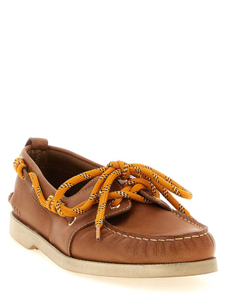 Brown Cowhide Slip-On Loafers