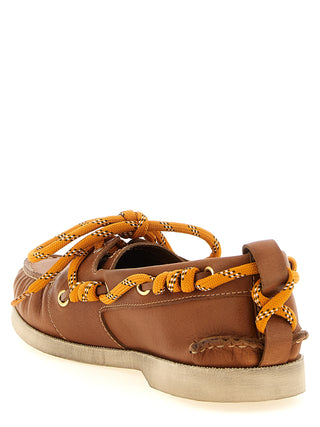 Brown Cowhide Slip-On Loafers