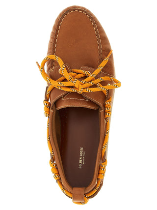 Brown Cowhide Slip-On Loafers