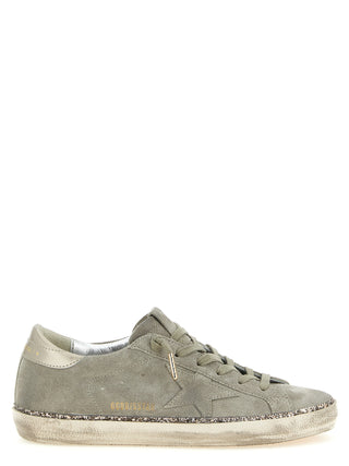 Gray Cowhide Low Top Sneakers