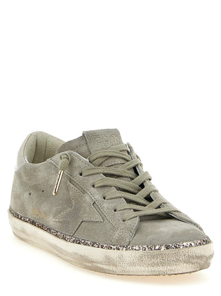 Gray Cowhide Low Top Sneakers