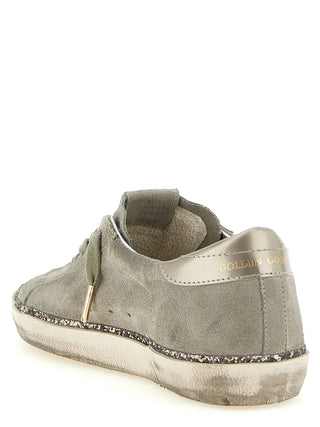 Gray Cowhide Low Top Sneakers