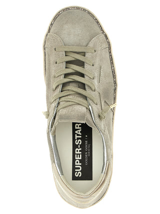 Gray Cowhide Low Top Sneakers