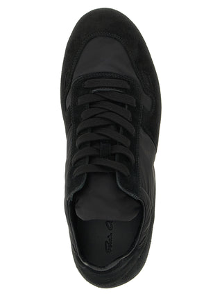 Black Calfskin Athletic Sneakers
