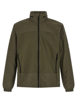 Chaqueta bicolor de nylon con capucha