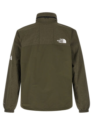Chaqueta bicolor de nylon con capucha