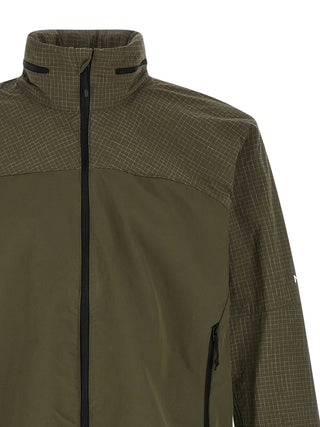 Chaqueta bicolor de nylon con capucha