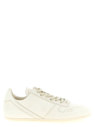 Zapatillas bajas de cuero de cordero blancas
