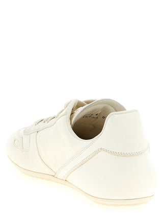 White Lamb Leather Low Top Sneakers