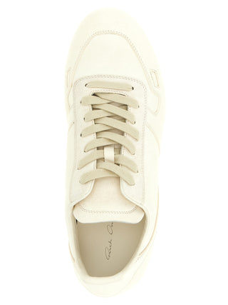 White Lamb Leather Low Top Sneakers