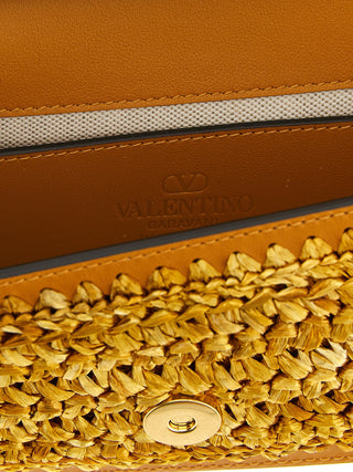 Gold Viscose Shoulder Bag