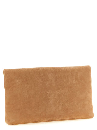 Brown Lamb Leather Clutch Bag