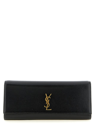 Bolso de mano negro de piel de becerro