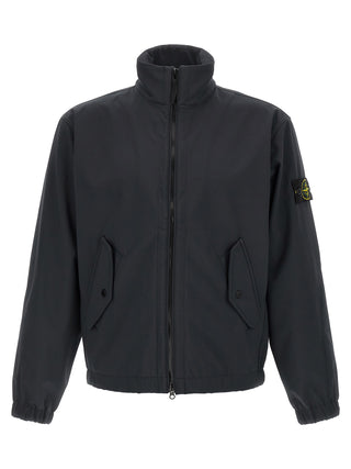 Blue Polyester Shell Jacket
