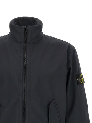 Blue Polyester Shell Jacket