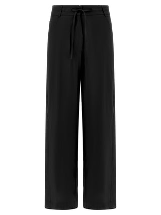 Black Viscose Casual Pants