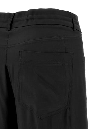 Pantalones casuales negros de viscosa