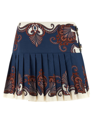 Blue Cotton Long Skirt