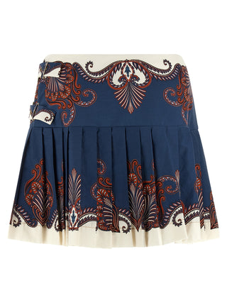 Blue Cotton Long Skirt