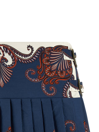 Blue Cotton Long Skirt