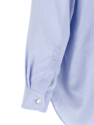 Blusa de algodón azul