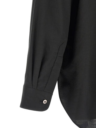 Blusa negra de algodón