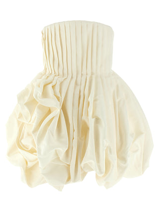 White Silk Short Dress